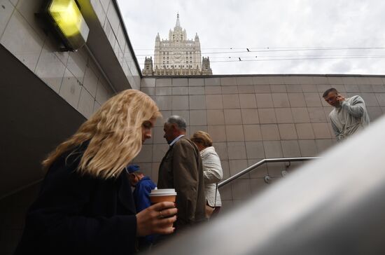 Russian Foreign Ministry building's spire reconstructed