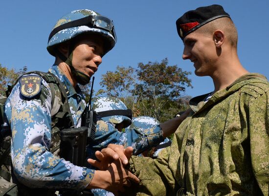 Land stage of Maritime Cooperation 2017 Russian-Chinese military exercise