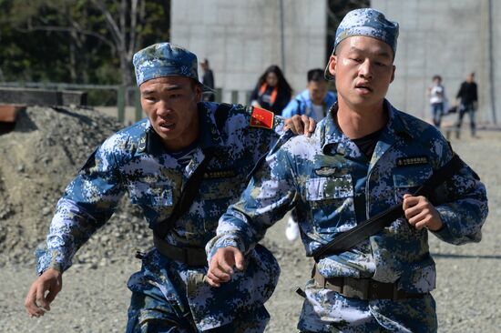 Land stage of Maritime Cooperation 2017 Russian-Chinese military exercise
