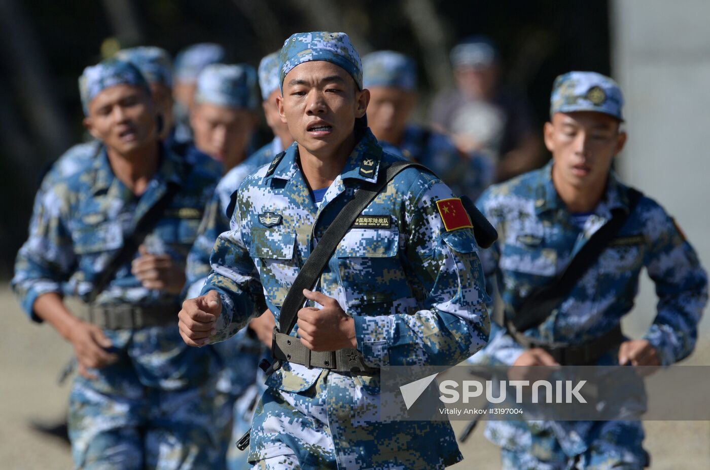 Land stage of Maritime Cooperation 2017 Russian-Chinese military exercise
