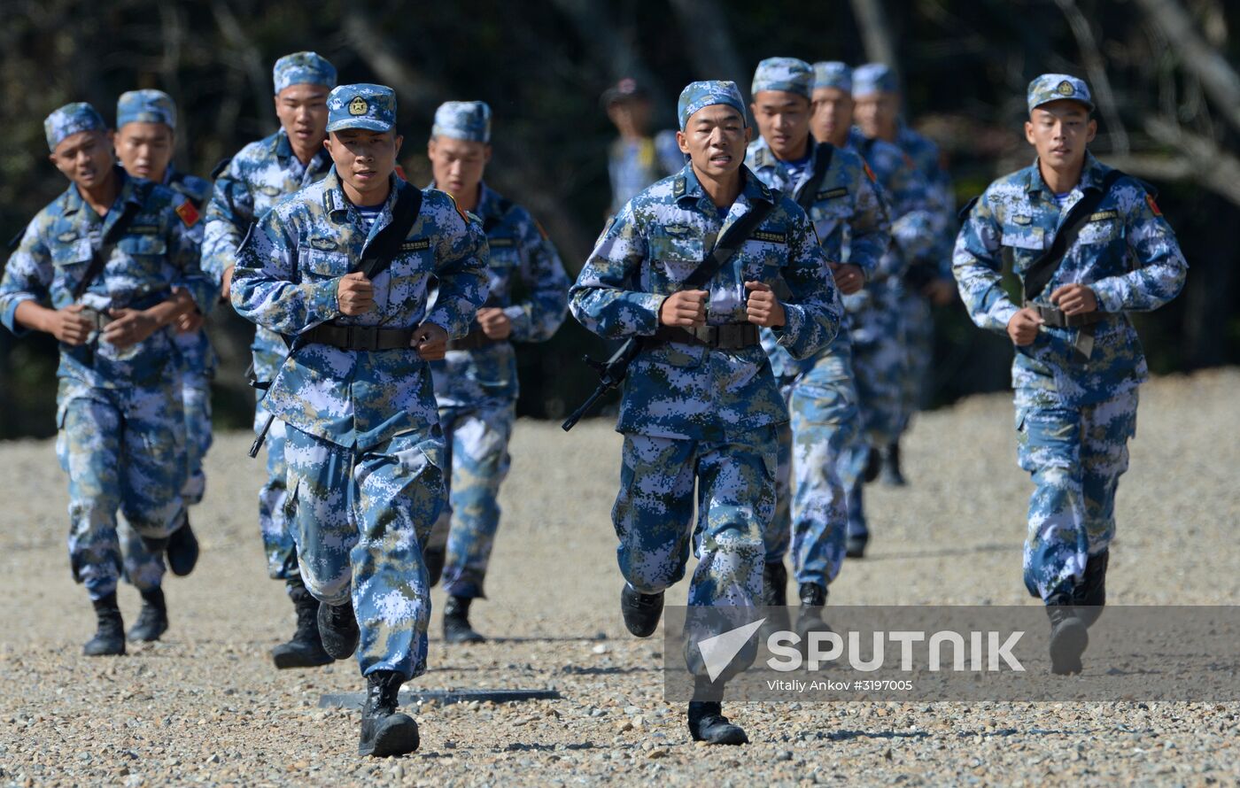 Land stage of Maritime Cooperation 2017 Russian-Chinese military exercise