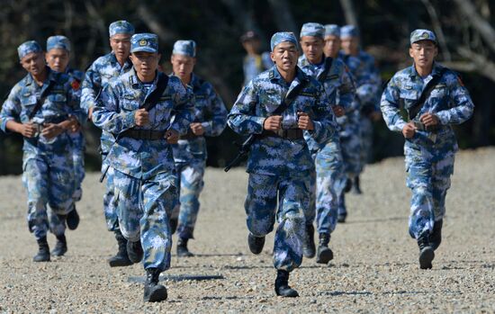 Land stage of Maritime Cooperation 2017 Russian-Chinese military exercise
