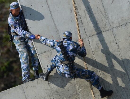 Land stage of Maritime Cooperation 2017 Russian-Chinese military exercise