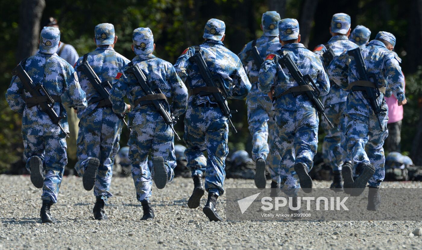 Land stage of Maritime Cooperation 2017 Russian-Chinese military exercise