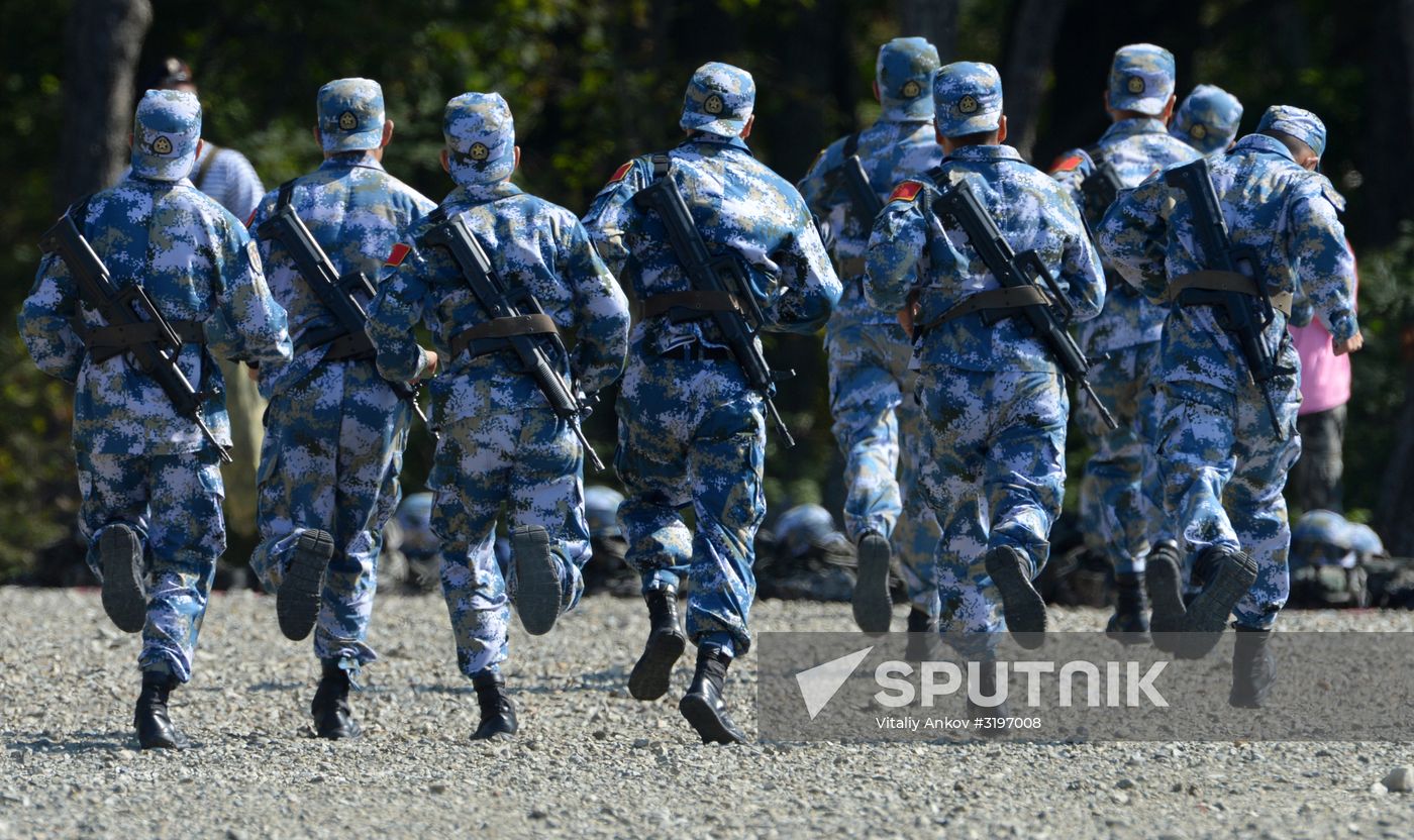 Land stage of Maritime Cooperation 2017 Russian-Chinese military exercise