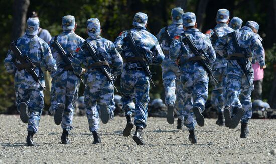 Land stage of Maritime Cooperation 2017 Russian-Chinese military exercise