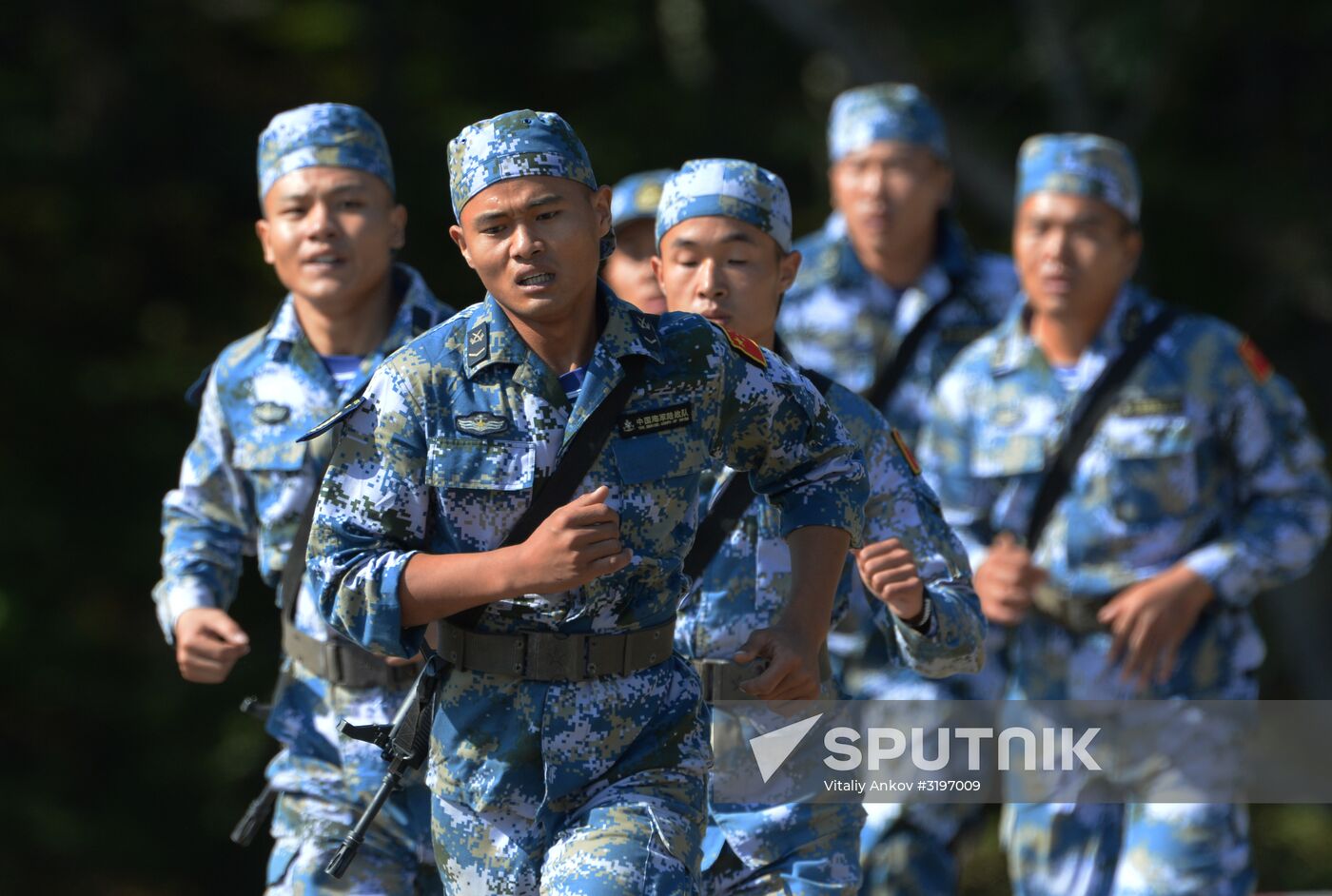 Land stage of Maritime Cooperation 2017 Russian-Chinese military exercise