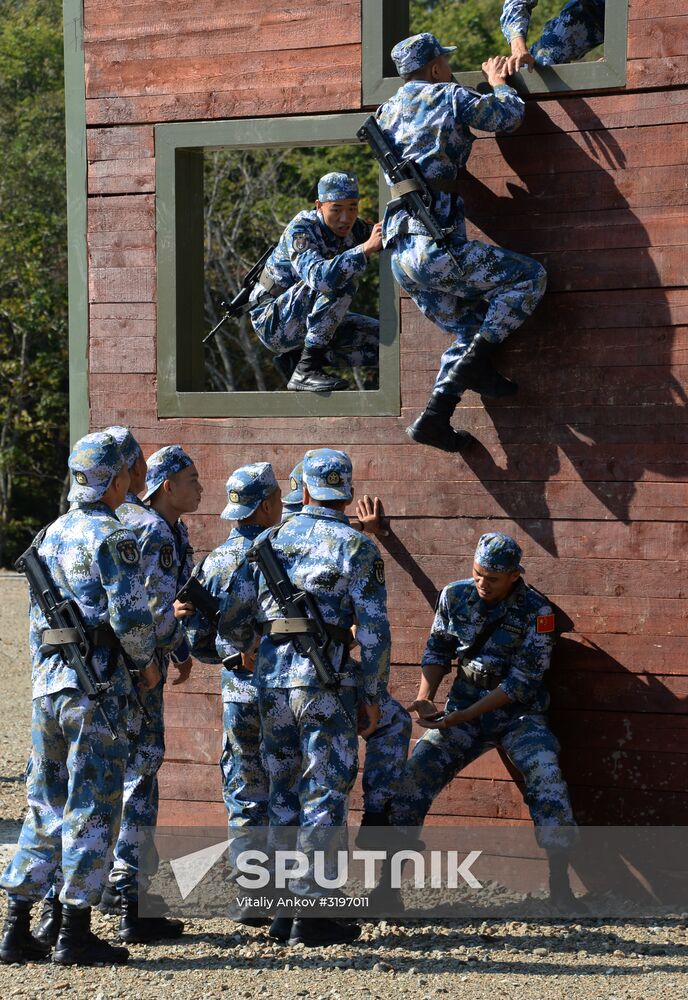 Land stage of Maritime Cooperation 2017 Russian-Chinese military exercise