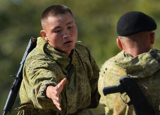Land stage of Maritime Cooperation 2017 Russian-Chinese military exercise