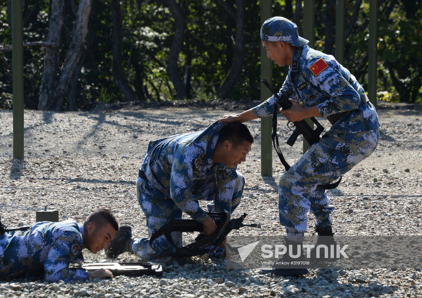 Land stage of Maritime Cooperation 2017 Russian-Chinese military exercise