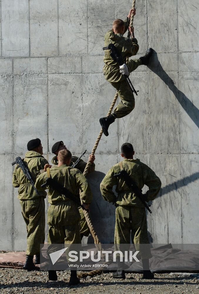 Land stage of Maritime Cooperation 2017 Russian-Chinese military exercise