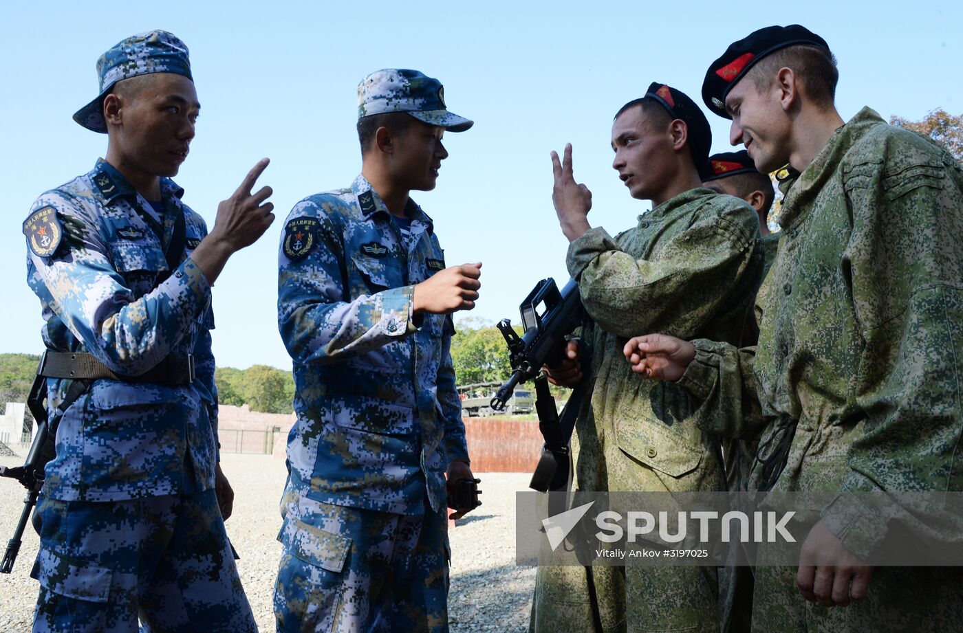 Land stage of Maritime Cooperation 2017 Russian-Chinese military exercise