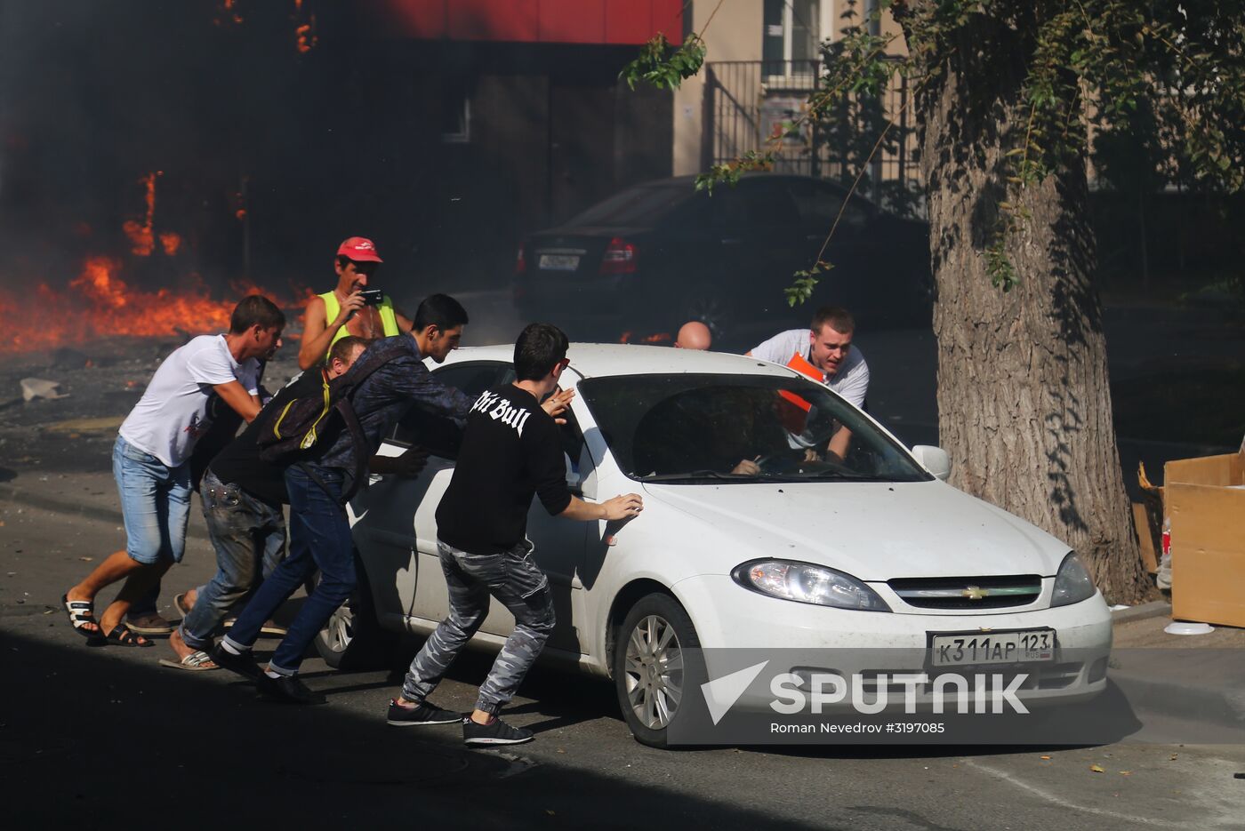Ten-storied building cought fire in Rostov-on-Don