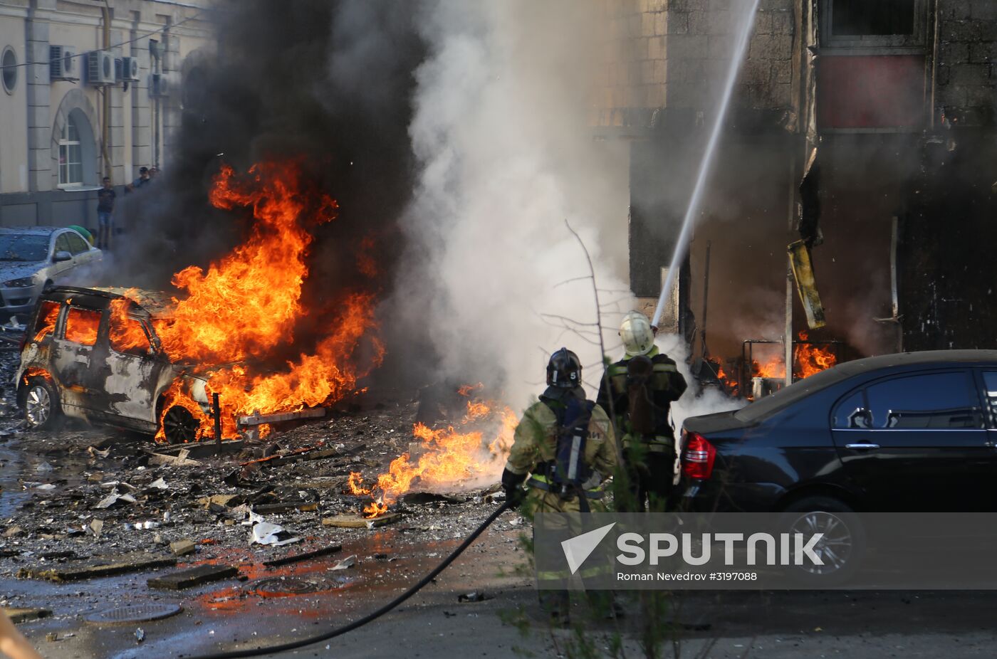 Ten-storied building cought fire in Rostov-on-Don
