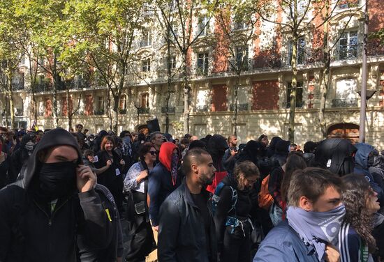 Protest against labor reform in Paris