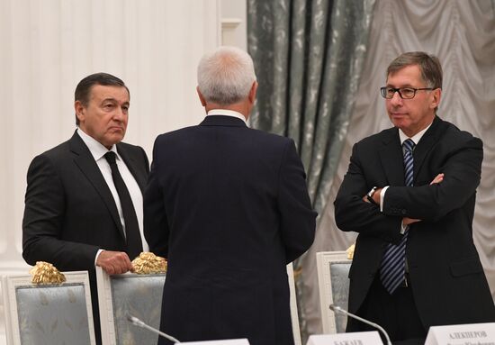President Vladimir Putin holds meeting with Russian entrepreneurs