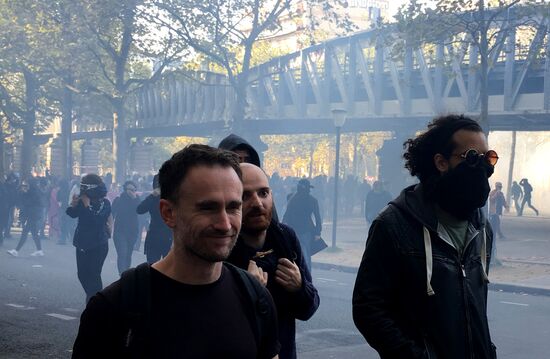 Protest against labor reform in Paris