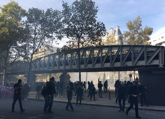 Protest against labor reform in Paris