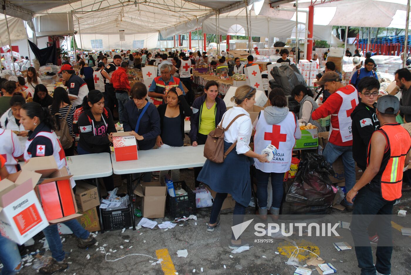 Aftermath of earthquake in Mexico