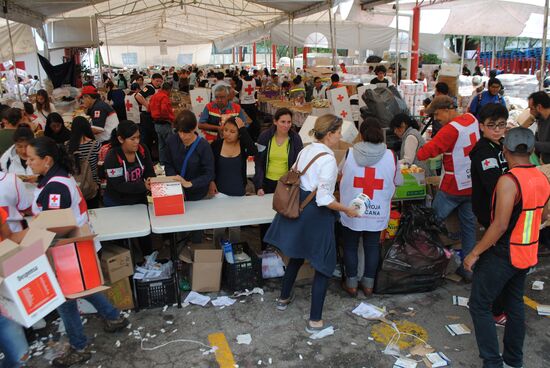Aftermath of earthquake in Mexico