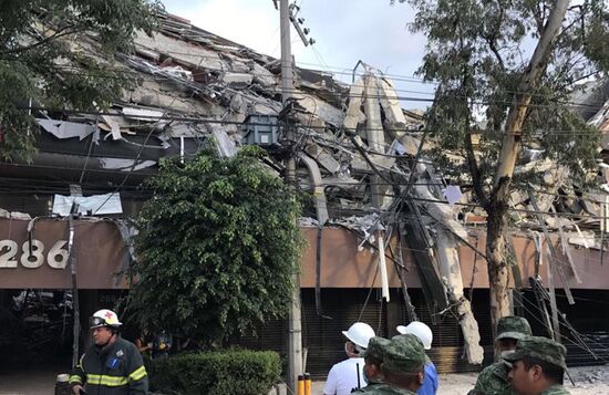 Aftermath of earthquake in Mexico