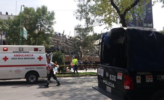 Aftermath of earthquake in Mexico