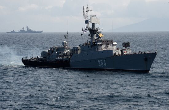 Russian-Chinese exercise Naval Interaction 2017