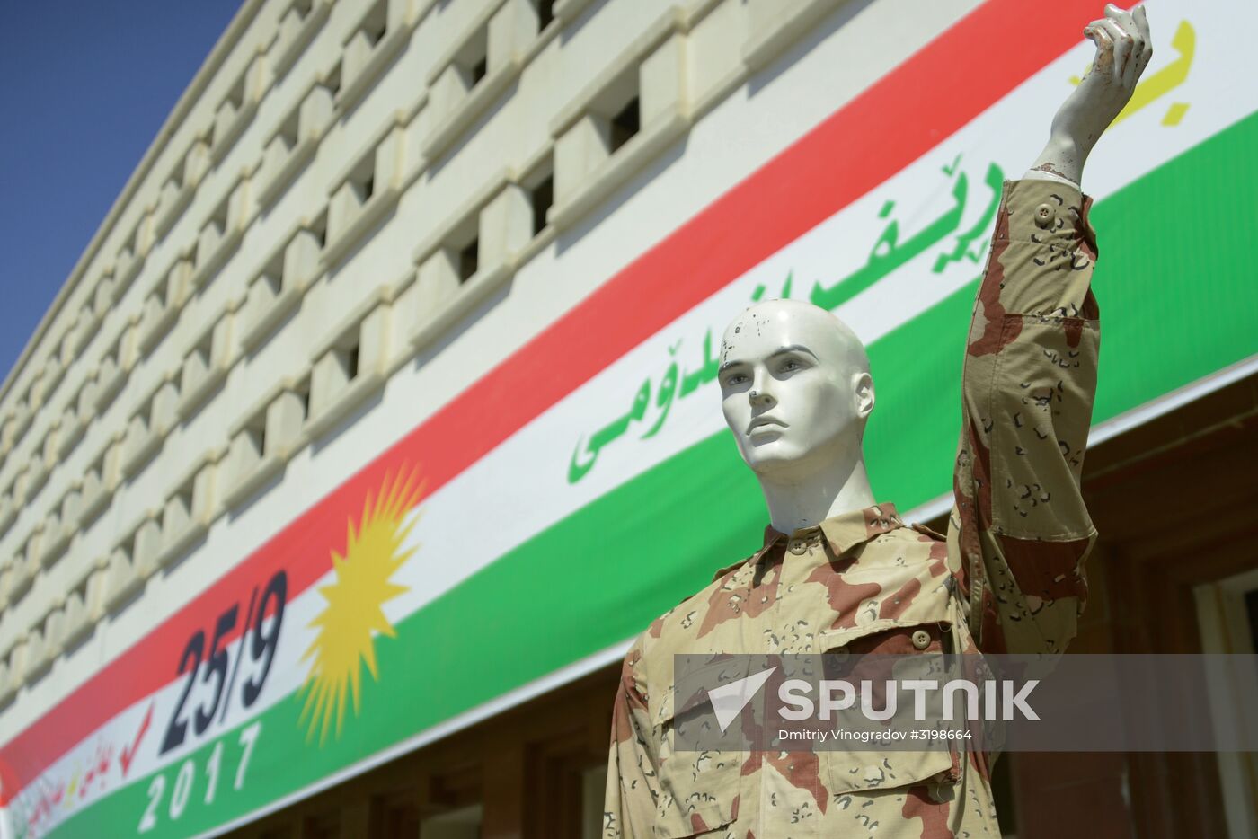 Campaigning for Iraqi Kurdistan independence in Erbil