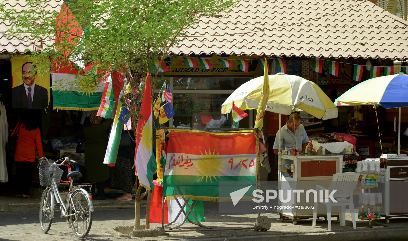 Campaigning for Iraqi Kurdistan independence in Erbil
