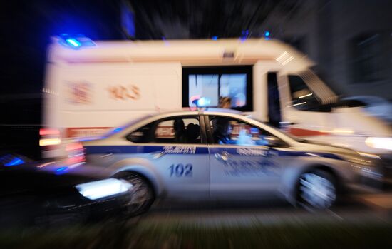 Police and ambulance cars