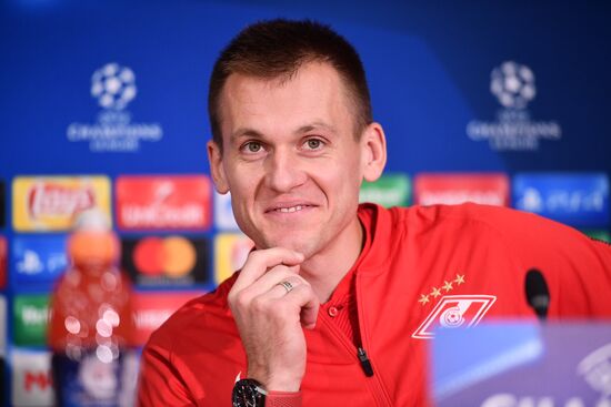 Football. UEFA Champions League. FC Spartak's training session