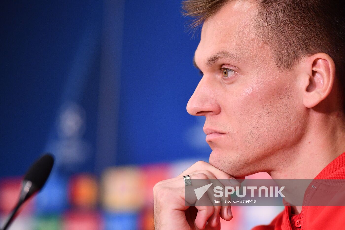 Football. UEFA Champions League. FC Spartak's training session
