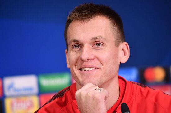 Football. UEFA Champions League. FC Spartak's training session