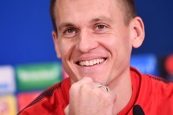 Football. UEFA Champions League. FC Spartak's training session