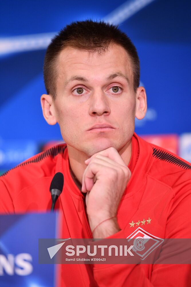 Football. UEFA Champions League. FC Spartak's training session