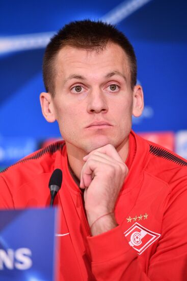 Football. UEFA Champions League. FC Spartak's training session