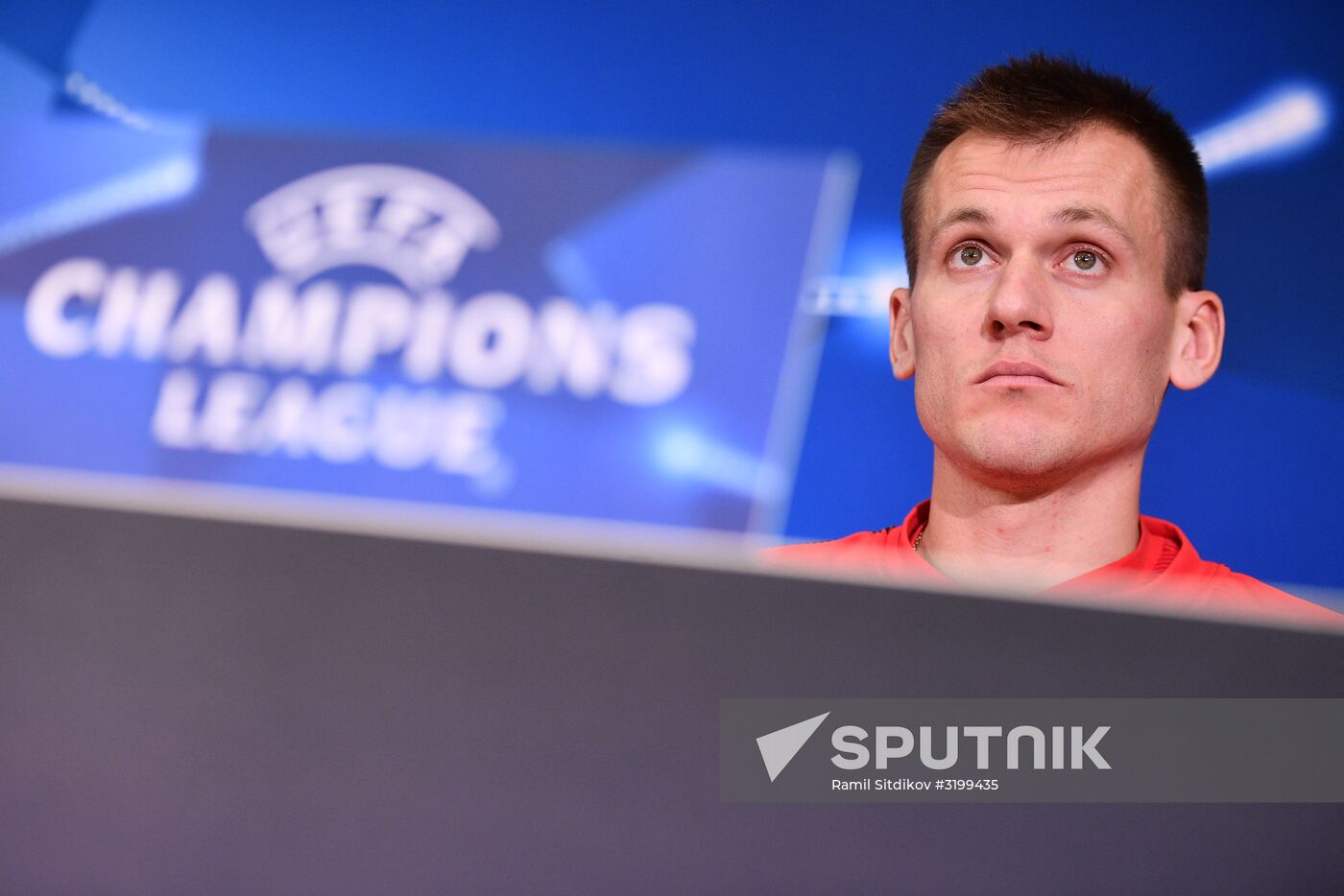 Football. UEFA Champions League. FC Spartak's training session