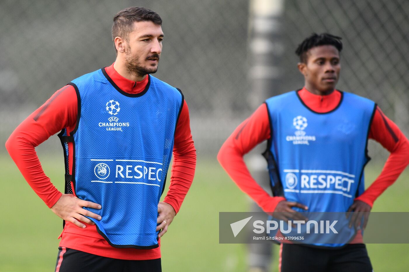 Football. UEFA Champions League. FC Spartak's training session
