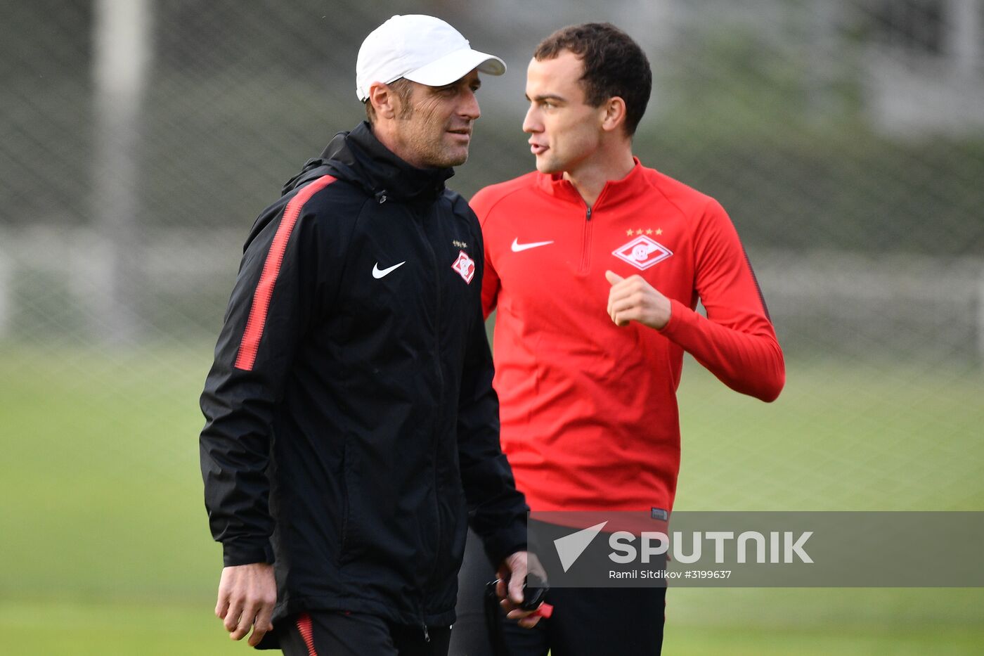 Football. UEFA Champions League. FC Spartak's training session