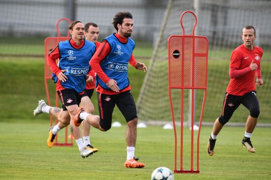 Football. UEFA Champions League. FC Spartak's training session