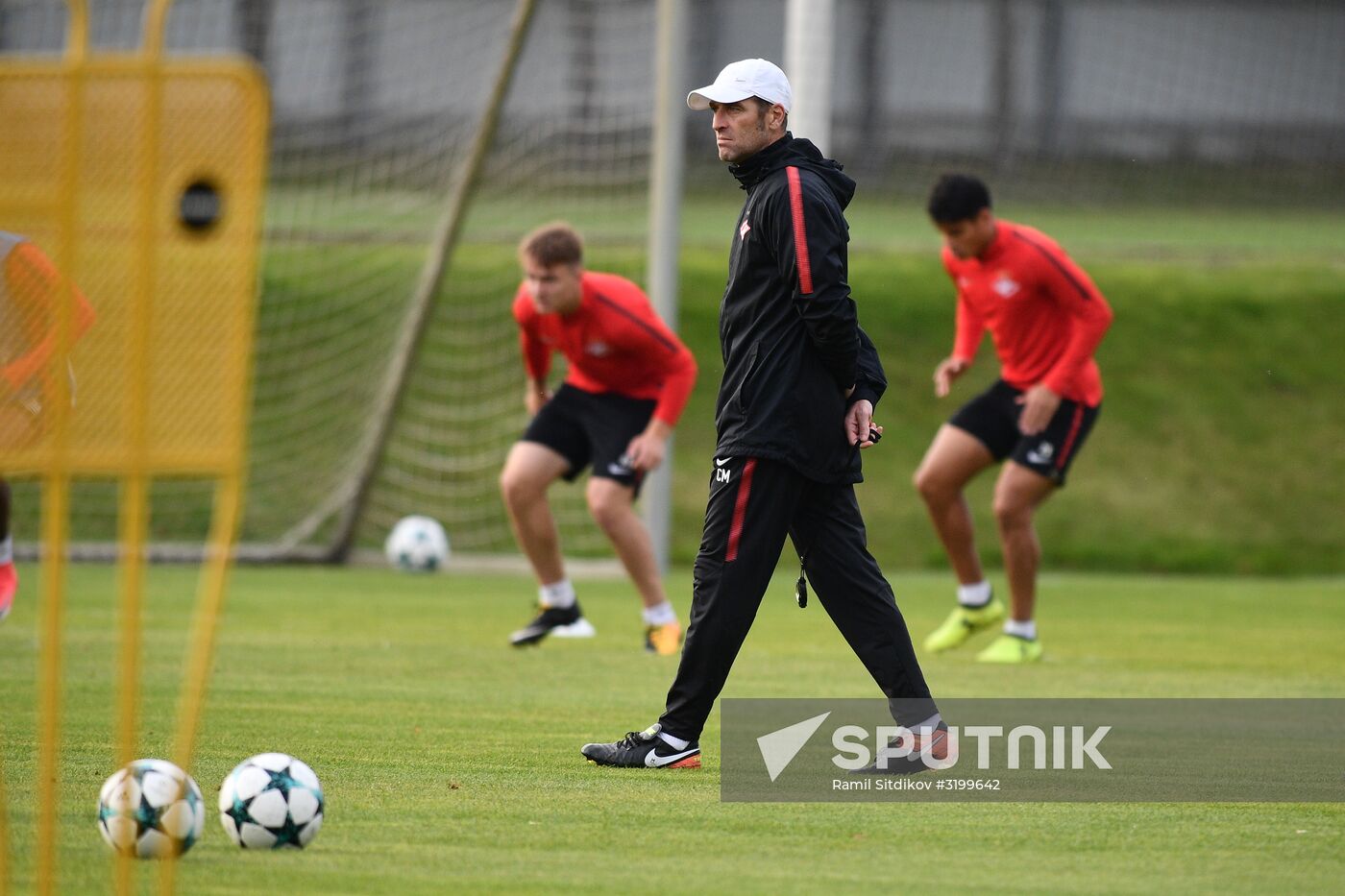 Football. UEFA Champions League. FC Spartak's training session