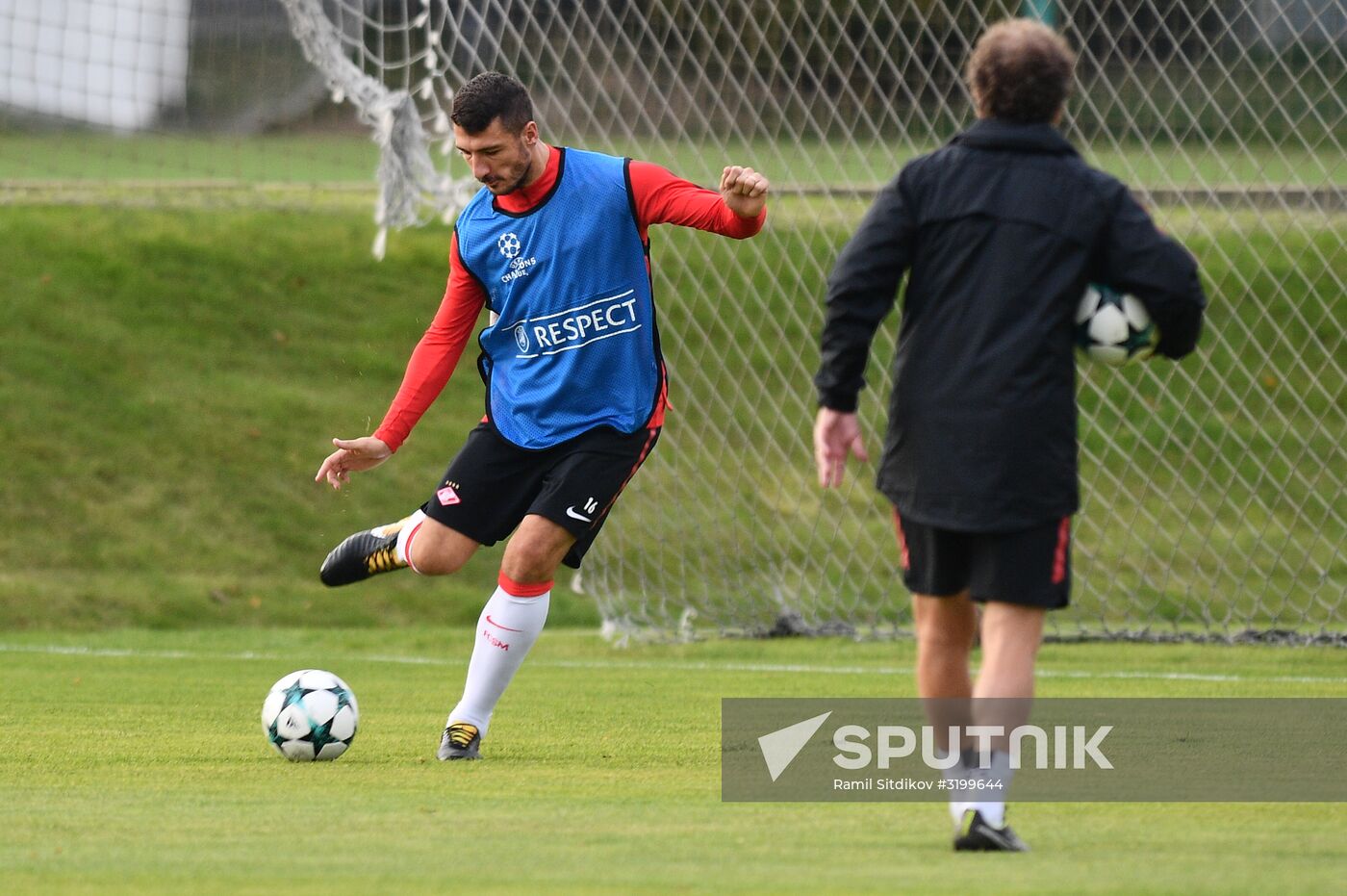 Football. UEFA Champions League. FC Spartak's training session