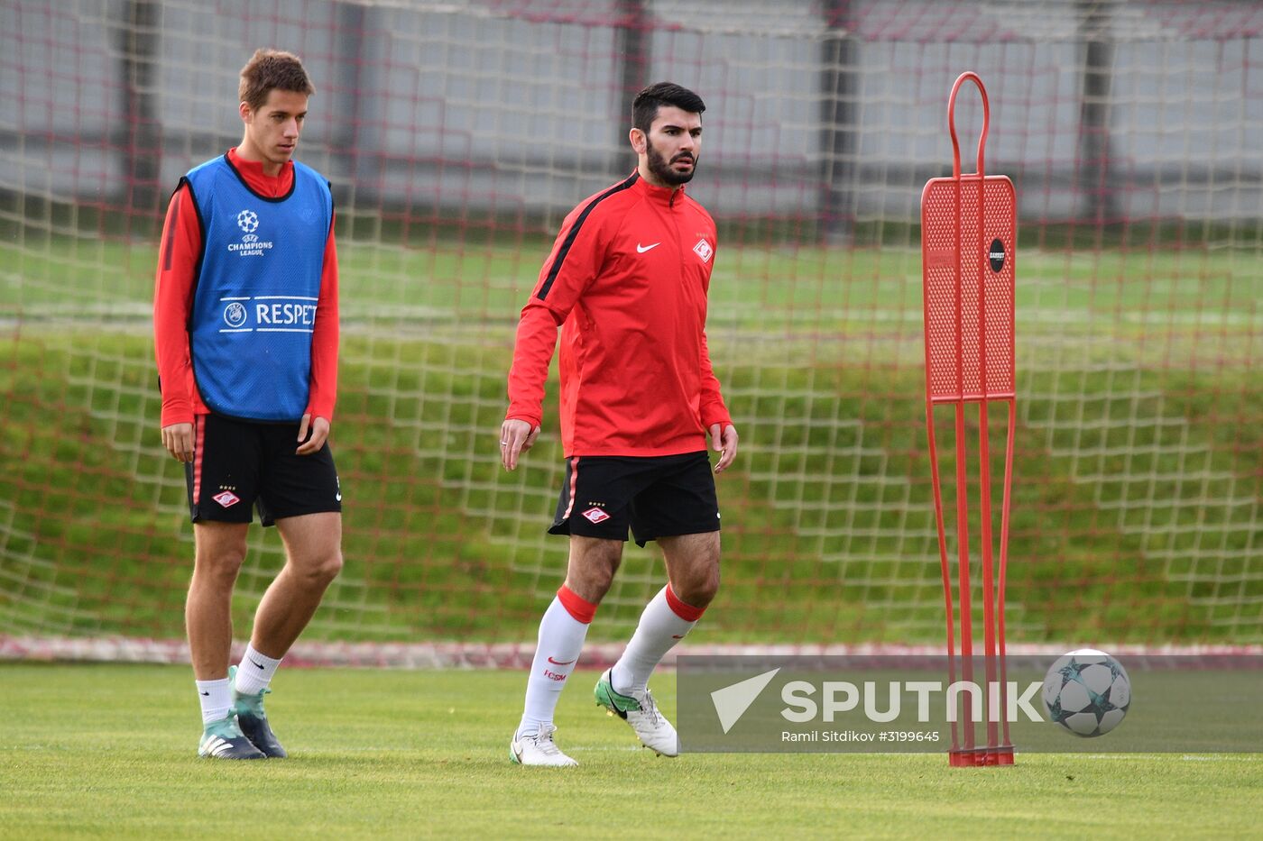Football. UEFA Champions League. FC Spartak's training session