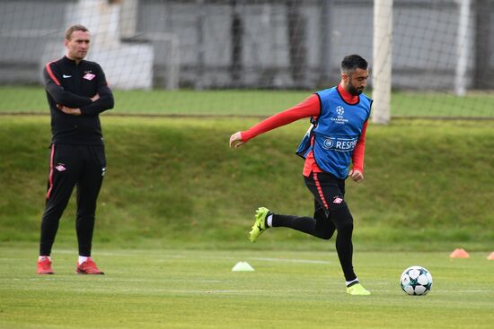 Football. UEFA Champions League. FC Spartak's training session