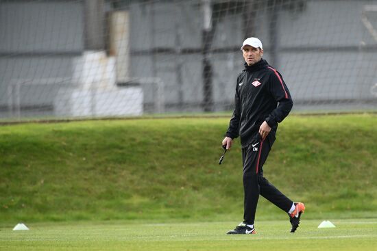 Football. UEFA Champions League. FC Spartak's training session