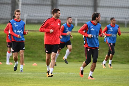 Football. UEFA Champions League. FC Spartak's training session