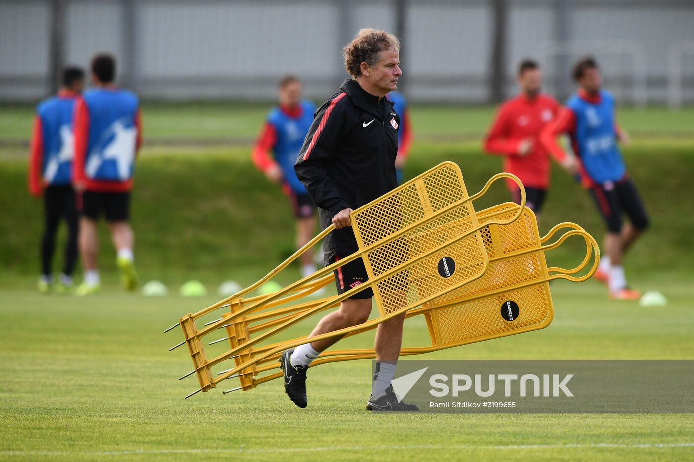 Football. UEFA Champions League. FC Spartak's training session