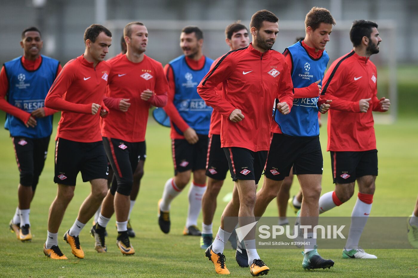 Football. UEFA Champions League. FC Spartak's training session