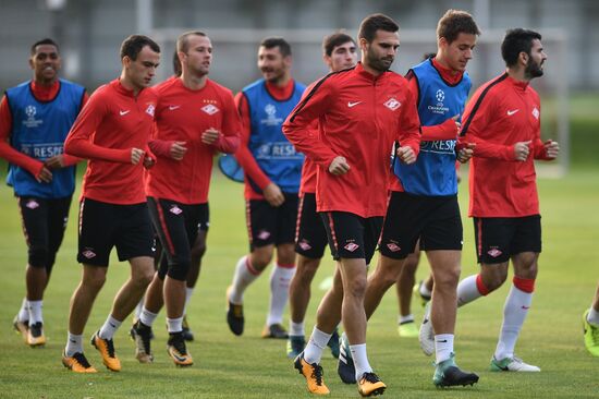 Football. UEFA Champions League. FC Spartak's training session