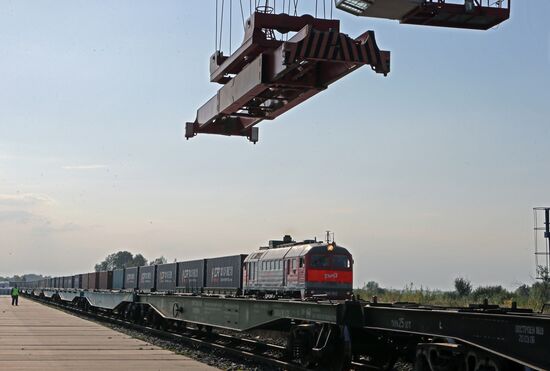 First combined container train went from Europe to China via Kaliningrad region